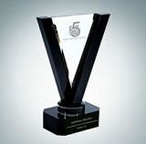 Custom Royal Victory Optical Crystal Award, 10 1/2
