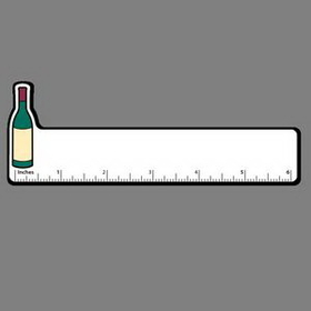 6" Ruler W/ Full Color Wine Bottle