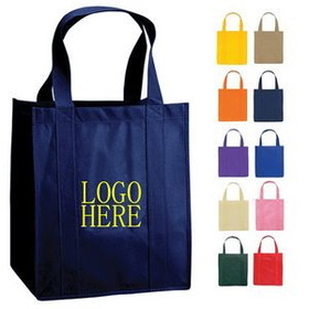 Custom 80 gram Non-Woven Shopper Tote Bag, 13" L x 13" W x 5" H