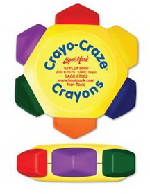 Custom Crayo-Craze 6 Color Crayon Wheel - Yellow w/Full Color Decal