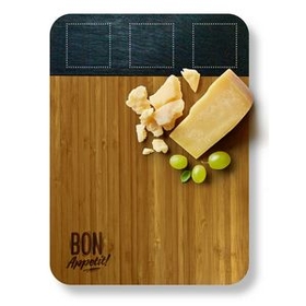Custom Slate and Bamboo Cutting Board, 13" L x 9 1/2" W x 3/4" H