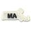 Custom State Shape Embroidered Applique - Massachusetts, Price/piece