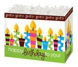 Blank Birthday Party Large Basket Box, 10 1/4