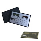 Custom Card Shaped Solar Powered Calculator, 3 1/4