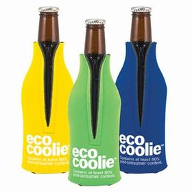 Custom Eco Zipper Bottle Coolie Cover - 3 3/4"x8" (1 Color)