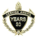 Blank Service Award Lapel Pins (30 Years), 1 1/4