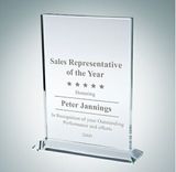 Custom Vertical Rectangle Clear Glass Award Plaque (Small), 6 1/2