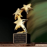 Custom 24K Gold Electroplated Constellation Award w/ Black Marble Base (10 1/2