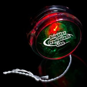 2" Light-Up Green/Clear Yo-Yo with Red LED