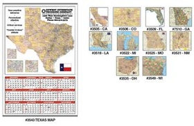 Custom Large State Map Year-In-View Calendar - California, 25" W x 38" H