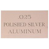 Custom Polished Silver Aluminum Engraving Sheet Stock (12