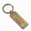 Custom Die Struck Brass/ Leather Key Tag w 1 3/8" Emblem on Leather Key Fob, Price/piece