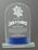 Custom Large Premium Crystal Arch Award with Blue Accent (8 1/2"), Price/piece