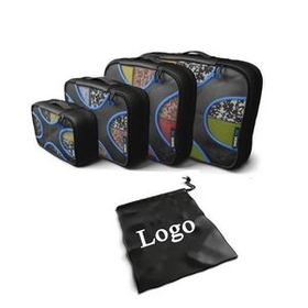 Custom 4 Set Packing Cubes with Laundry Bag, 17.5" L x 12.75" W x 4" H
