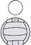 Blank 2" Volleyball Keychain