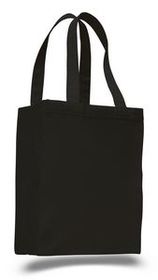 Colored Canvas Tote Bag w/ 25" Self Handle - Blank (10.5"x14"x5")