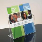 Custom 2-pocket Clear Acrylic Brochure Holder - Countertop