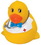 Custom Rubber Smart Doctor Duck, 3 1/2" L x 3 1/2" W x 3 3/8" H, Price/piece