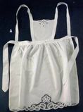 Linen Apron With Cutwork