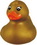 Custom Rubber Gold Duck, 2 3/4" L x 2 1/4" W x 2 3/4" H, Price/piece
