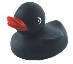 Custom Rubber Black Duck, 3 3/4" L x 3" W x 2 7/8" H
