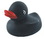 Custom Rubber Black Duck, 3 3/4" L x 3" W x 2 7/8" H, Price/piece