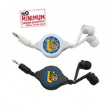 Custom Retractable Ear Buds,With Digital Full Color Process, 5