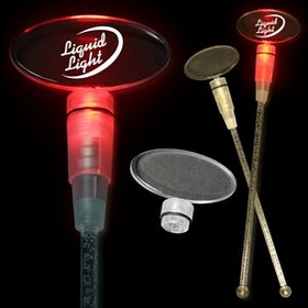 Custom 9" Red Oval Light-Up Cocktail Stirrers