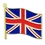 Blank United Kingdom Flag Pin, 3/4" W, Price/piece