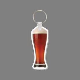 Key Ring & Full Color Punch Tag - Dark Beer In Pilsner Glass