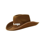 Custom Classic Brown Felt Western Cowboy Hat Adult Size, 15 2/5