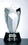 Custom 114-C364BR  - Rising Star Award-Optic Crystal on Black Round Optic Crystal Base, Price/piece
