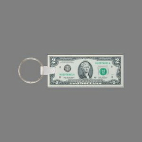 Key Ring & Full Color Punch Tag - 2 Dollar Bill (Face Up)