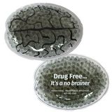 Custom Gray Brain Hot/ Cold Pack with Gel Beads, 4 1/2