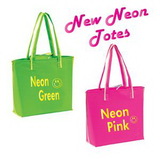Custom Neon Lambent Shopping Tote Bag, 17