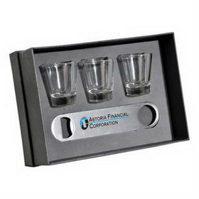 Custom The Nordic Speed Opener and Shot Glass Gift Set, 6.5" L x 9" W x 3.5" H