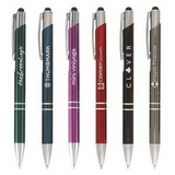 Custom Tres-Chic w/ Stylus - Laser Engraved - Metal Pen, 5.55