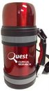 Custom 40 Oz. Thermal Insulated Wide Mouth Bottle W/ Shoulder Strap - Red Coated