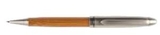 Custom Twist Action Pen w/ Bamboo Barrel & Metal Cap