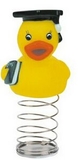 Custom Rubber Graduate Duck Bobble