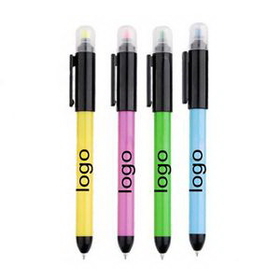 Custom Twin-Write Pen With Highlighter, 5 1/2" L