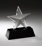 Custom Moving Star Crystal Star Trophy Award - 6 3/4