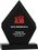 Custom Ruby Black Acrylic Award (5 3/4"x 7 1/2"x 3/4") Laser Engraved, Price/piece