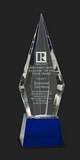Custom Reflective-BLB Obelisk Facet Crystal Award M, 11