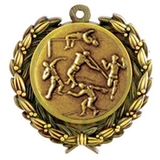 Custom Stock Track & Field Male #2 Medal w/ Wreath Edge (1 1/2