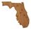 Custom State Bamboo Cutting Board - Florida, 13.5" W x 12.25" H x 5/8" Thick, Price/piece