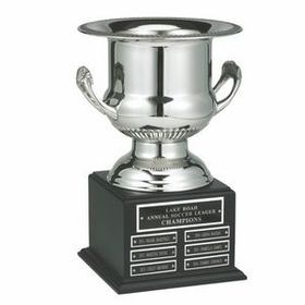 Custom Perpetual Trophy w/ Black Wood Base (14")