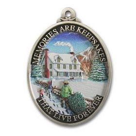 Custom 3D Gallery Print Collection Mini Ornament (Memories Are Keepsakes), 1.875" Diameter