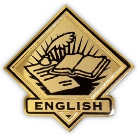 Blank School Pin - English, 1" W