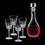 Custom 30 Oz. Crystalline Bacchus Wine Decanter W/ 4 Wine Glasses, Price/piece